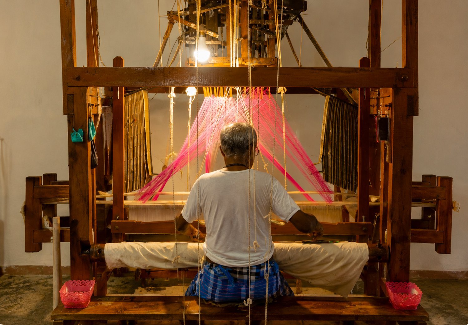 At the loom