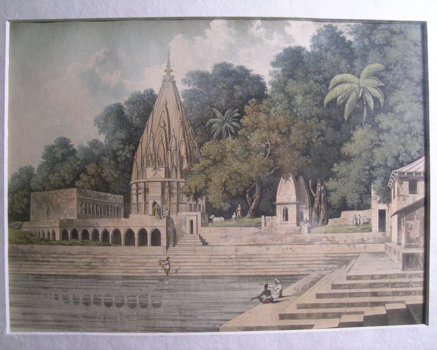 A historical image depicting the architecture of Banaras